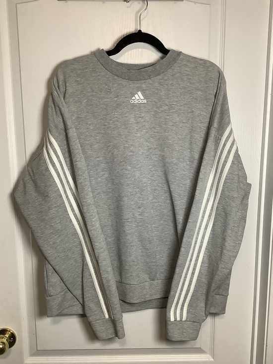 adidas Other - Adidas Men’s Grey Crewneck Sweater with Signature 3-Stripes
